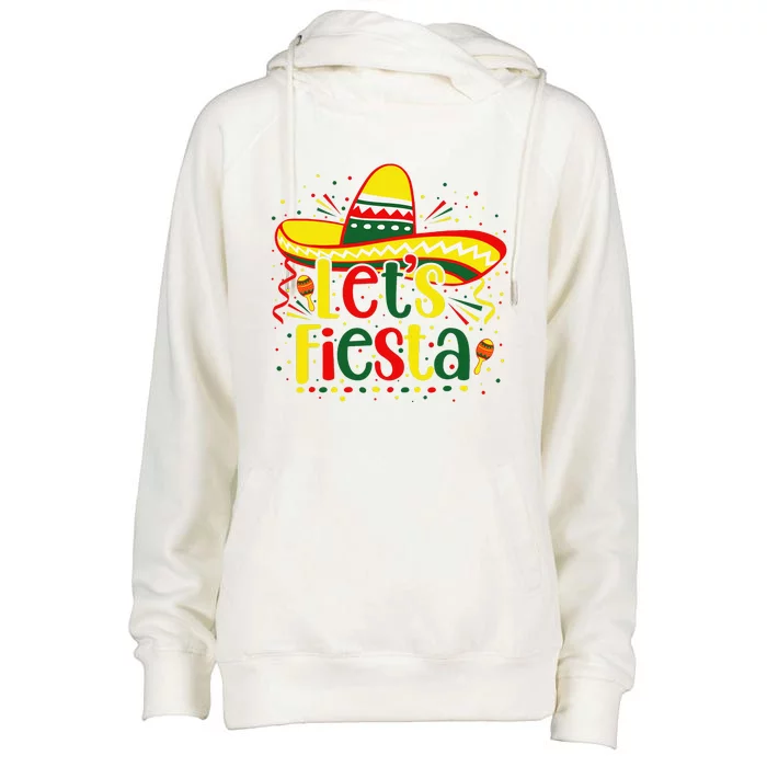 Cinco De Mayo Let's Fiesta Squad 5 De Mayo Mexican Fiesta Womens Funnel Neck Pullover Hood