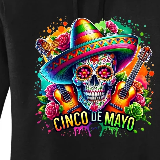 Cinco De Mayo Women Girl Mexican Skull Fiesta 5 De Mayo Women's Pullover Hoodie