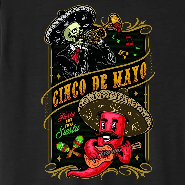 Cinco De Mayo Fiesta And Then Siesta Skeleton Pepper Music ChromaSoft Performance T-Shirt