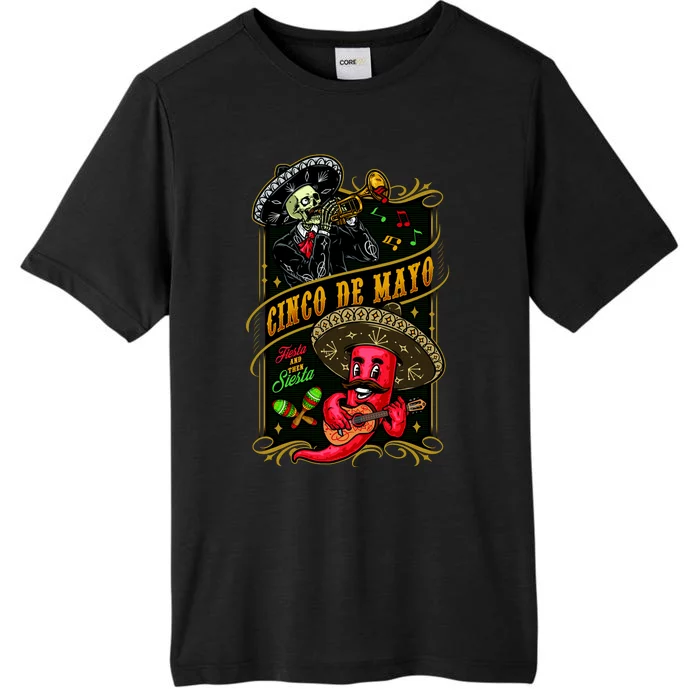 Cinco De Mayo Fiesta And Then Siesta Skeleton Pepper Music ChromaSoft Performance T-Shirt