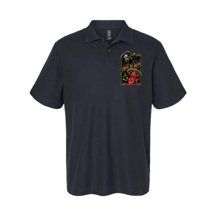 Cinco De Mayo Fiesta And Then Siesta Skeleton Pepper Music Softstyle Adult Sport Polo