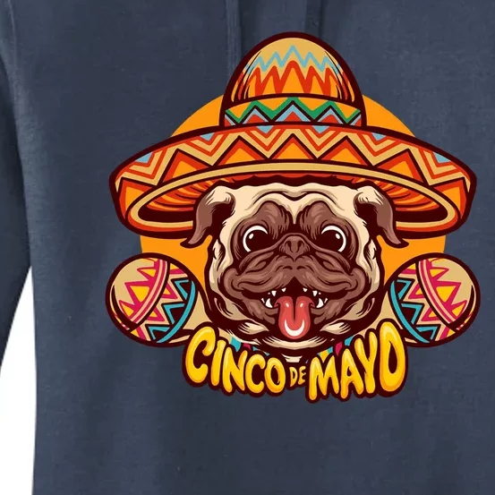 Cinco De Mayo Cute Pug Women's Pullover Hoodie