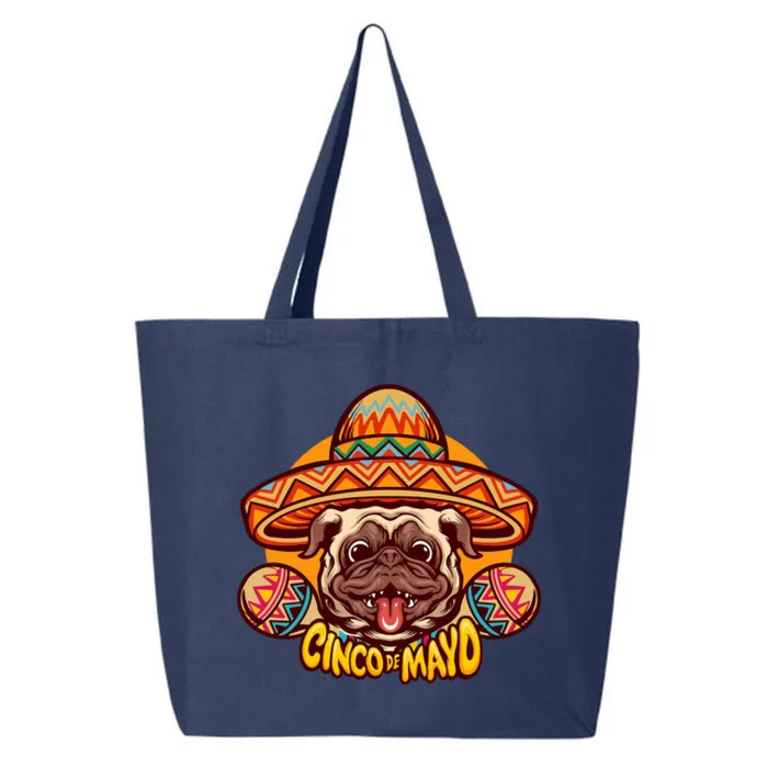 Cinco De Mayo Cute Pug 25L Jumbo Tote