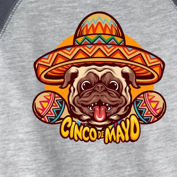 Cinco De Mayo Cute Pug Toddler Fine Jersey T-Shirt