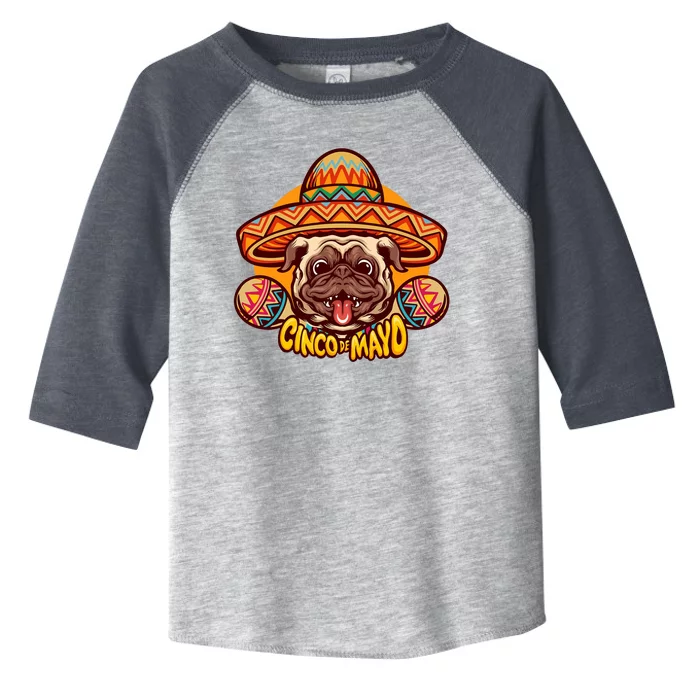 Cinco De Mayo Cute Pug Toddler Fine Jersey T-Shirt