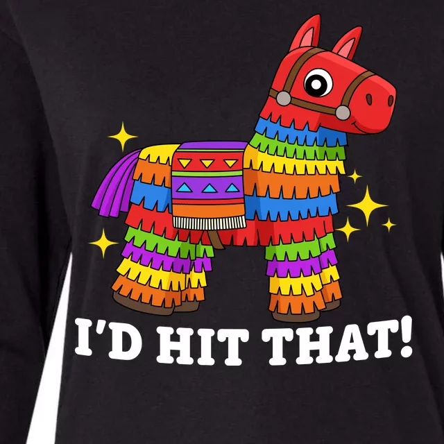 Cinco De Mayo Id Hit That Funny Pinata Womens Cotton Relaxed Long Sleeve T-Shirt