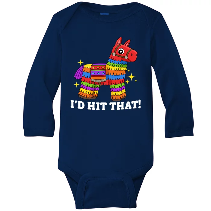 Cinco De Mayo Id Hit That Funny Pinata Baby Long Sleeve Bodysuit