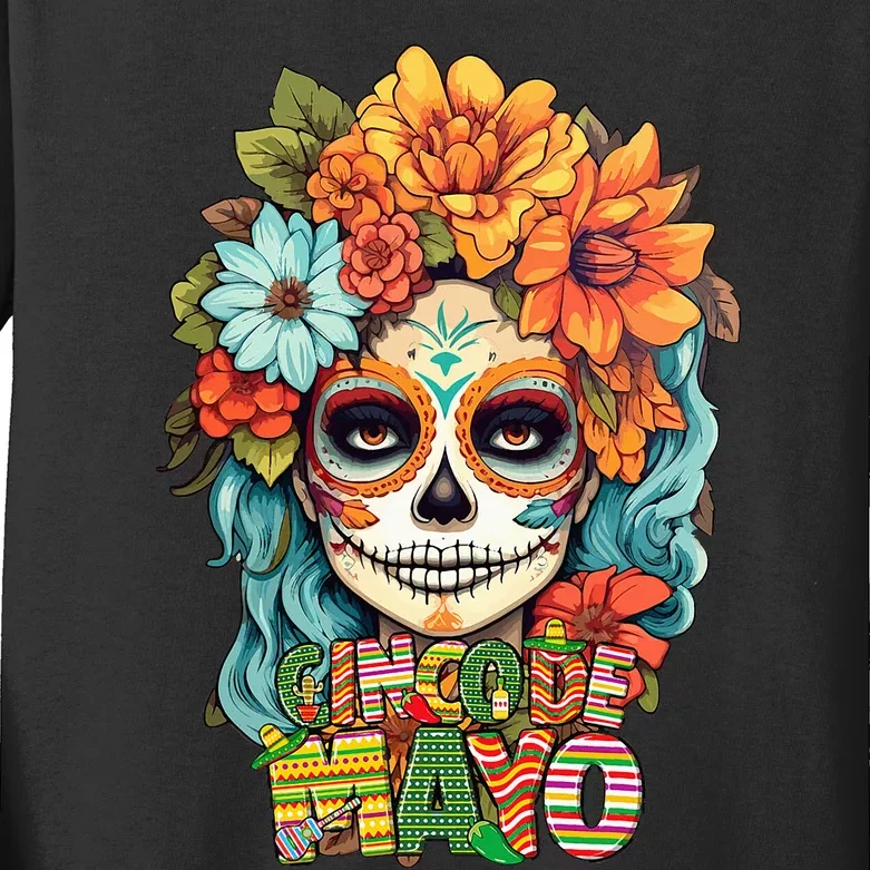 Cinco De Mayo Mexican Fiesta Squad Kids Long Sleeve Shirt