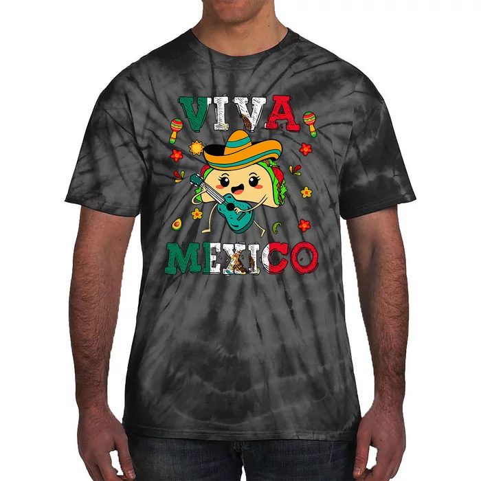 Cinco De Mayo Outfit Viva Mexico Mexican Funny Taco Tie-Dye T-Shirt