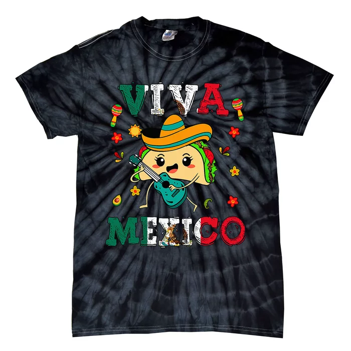 Cinco De Mayo Outfit Viva Mexico Mexican Funny Taco Tie-Dye T-Shirt