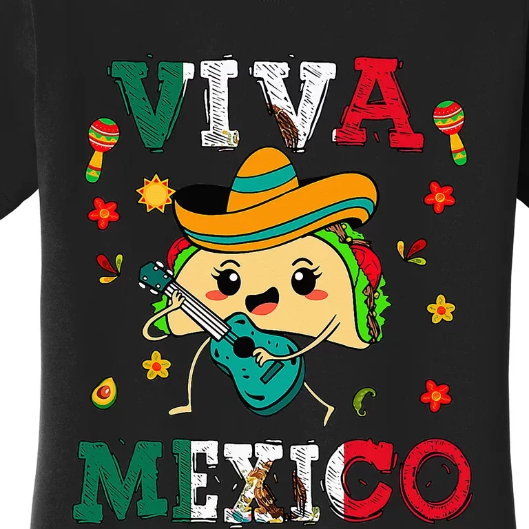 Cinco De Mayo Outfit Viva Mexico Mexican Funny Taco Women's T-Shirt