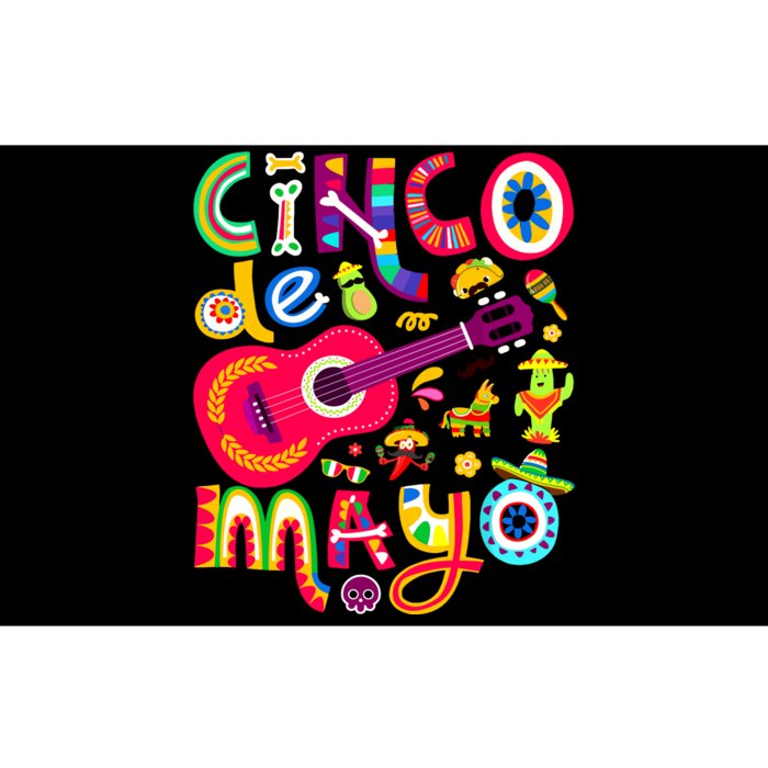 Cinco De Mayo Mexican Taco Guitar Fiesta Cinco De Mayo Bumper Sticker