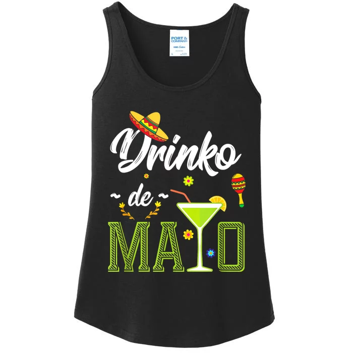 Cinco De Mayo Drinko De Mayo Fiesta Mexican Party Ladies Essential Tank