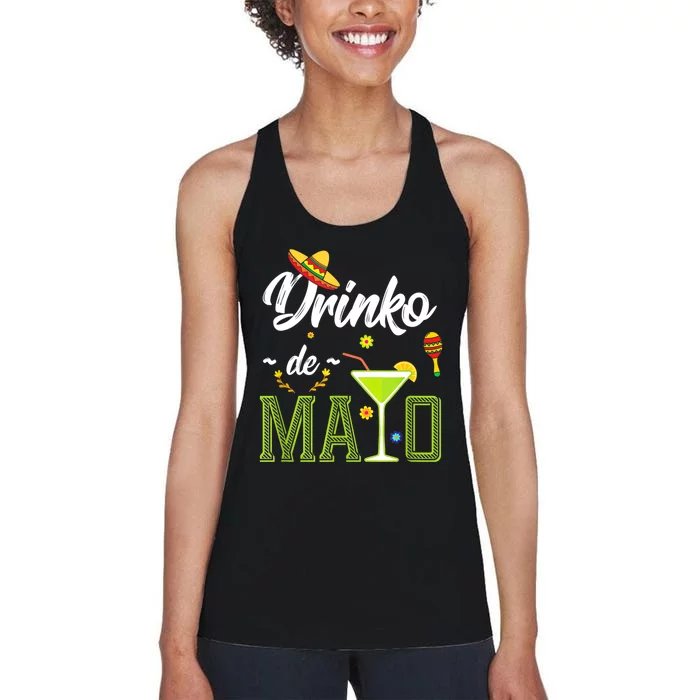 Cinco De Mayo Drinko De Mayo Fiesta Mexican Party Women's Racerback Tank