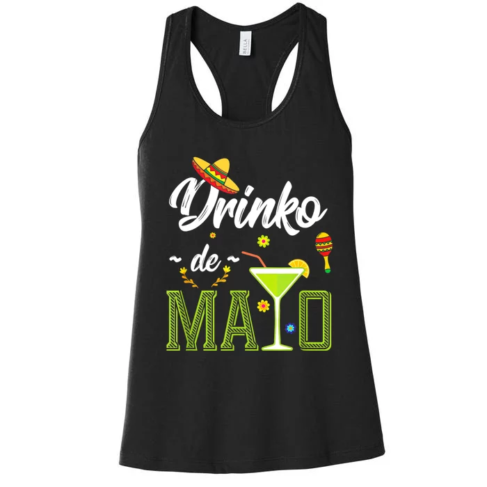 Cinco De Mayo Drinko De Mayo Fiesta Mexican Party Women's Racerback Tank