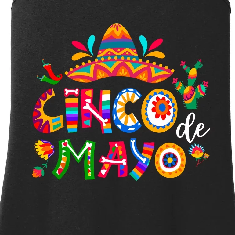 Cinco De Mayo Mexican Fiesta 5 De Mayo Women Ladies Essential Tank