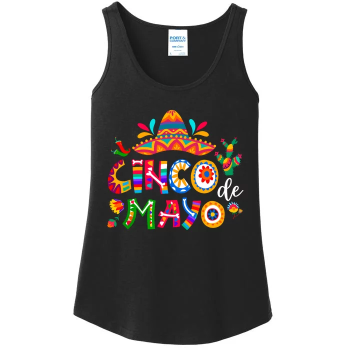 Cinco De Mayo Mexican Fiesta 5 De Mayo Women Ladies Essential Tank