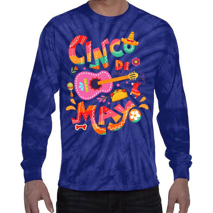 Cinco De Mayo Mexican Fiesta 5 De Mayo Tie-Dye Long Sleeve Shirt