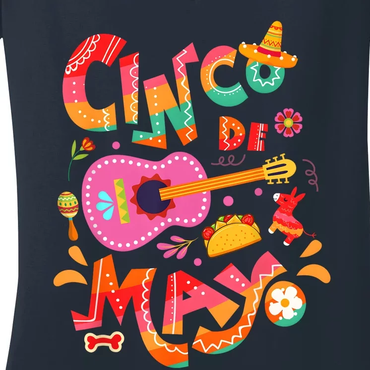 Cinco De Mayo Mexican Fiesta 5 De Mayo Women's V-Neck T-Shirt