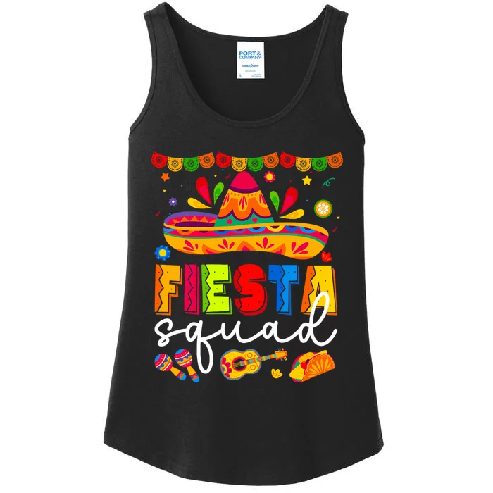 Cinco De Mayo Fiesta Squad Family Matching Group Ladies Essential Tank