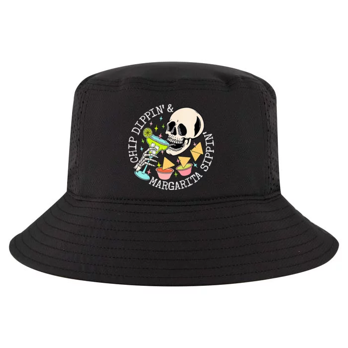 Chip Dippin Margarita Sippin Funny Skull Skeleton Cool Comfort Performance Bucket Hat