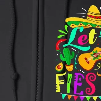 Cinco De Mayo Mexican Guitar Cactus Lets Fiesta Full Zip Hoodie