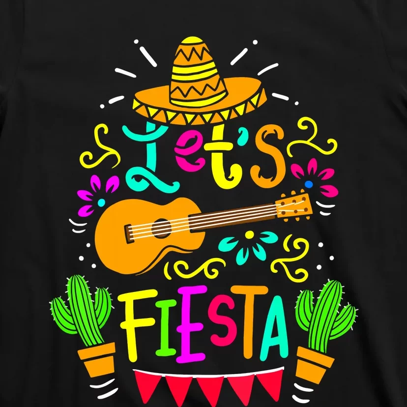 Cinco De Mayo Mexican Guitar Cactus For Women Girl T-Shirt