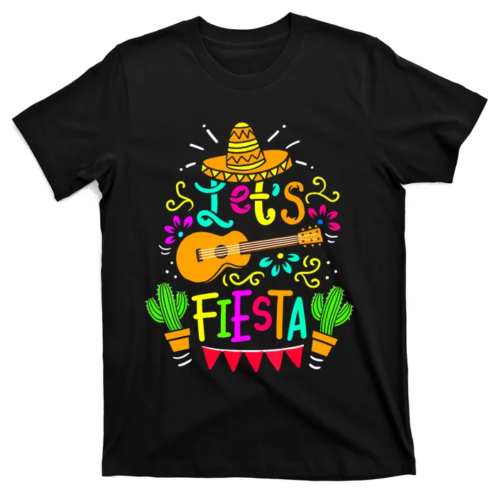 Cinco De Mayo Mexican Guitar Cactus For Women Girl T-Shirt