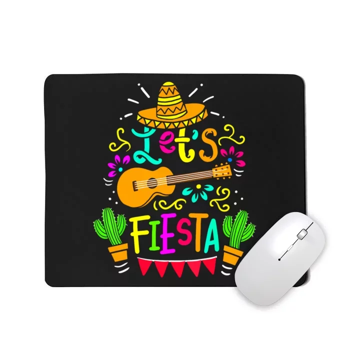 Cinco De Mayo Mexican Guitar Cactus For Women Girl Mousepad