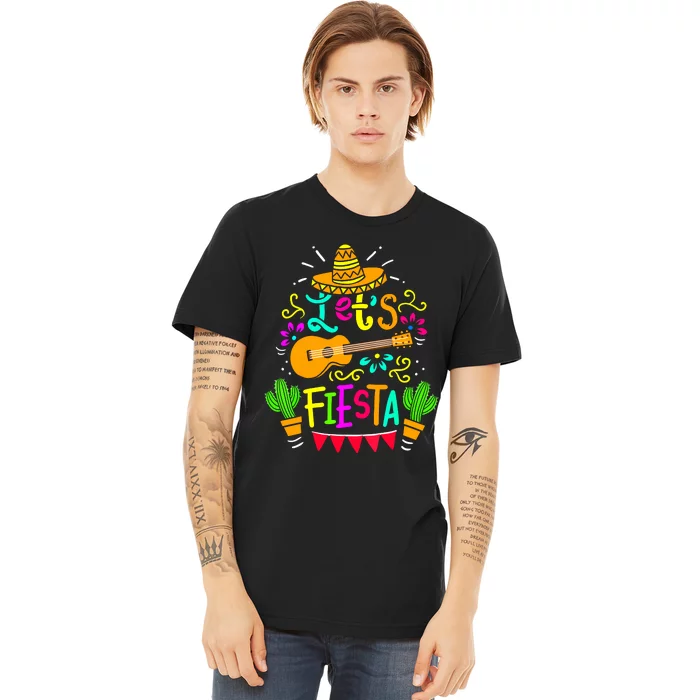 Cinco De Mayo Mexican Guitar Cactus For Women Girl Premium T-Shirt