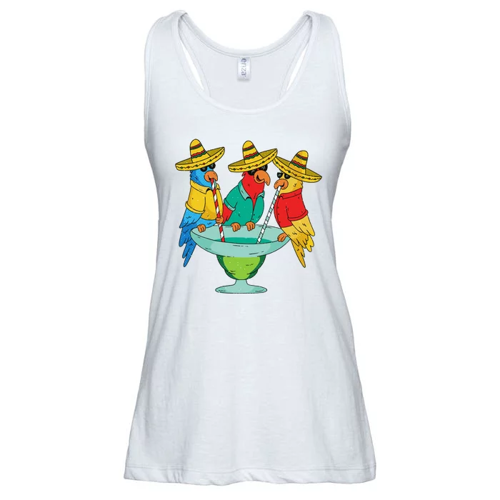 Cinco De Mayo Parrot Funny Ladies Essential Flowy Tank