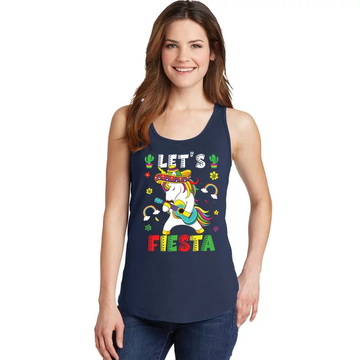 Cinco De Mayo Party Lets Fiesta Dancing Mexican Unicorn Girl Ladies Essential Tank