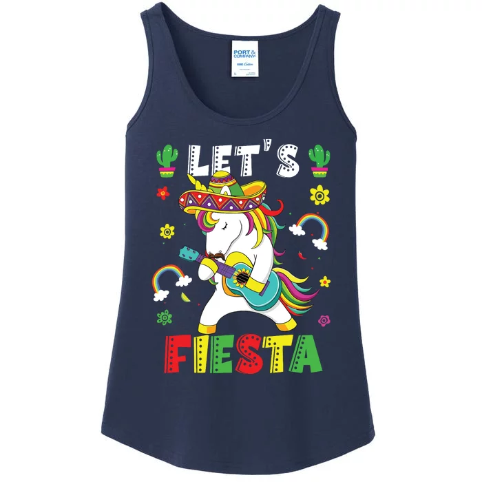 Cinco De Mayo Party Lets Fiesta Dancing Mexican Unicorn Girl Ladies Essential Tank