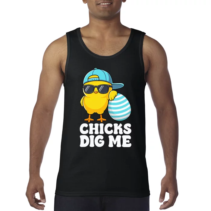 Chicks Dig Me Easter Happy Easter Funny Tank Top