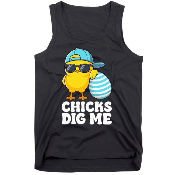 Chicks Dig Me Easter Happy Easter Funny Tank Top