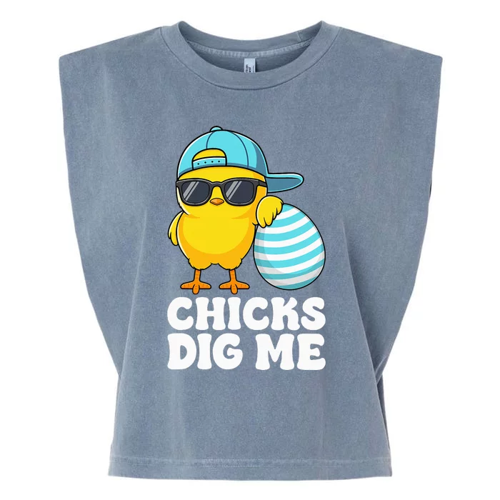 Chicks Dig Me Easter Happy Easter Funny Garment-Dyed Women's Muscle Tee