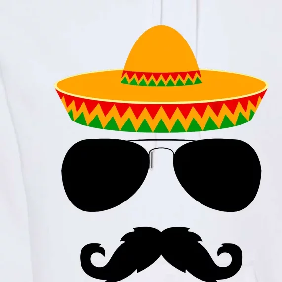 Cinco De Mayo Party Funny Cinco De Mayo Mustache Face Premium Hoodie