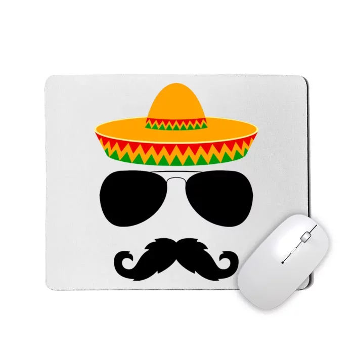 Cinco De Mayo Party Funny Cinco De Mayo Mustache Face Mousepad