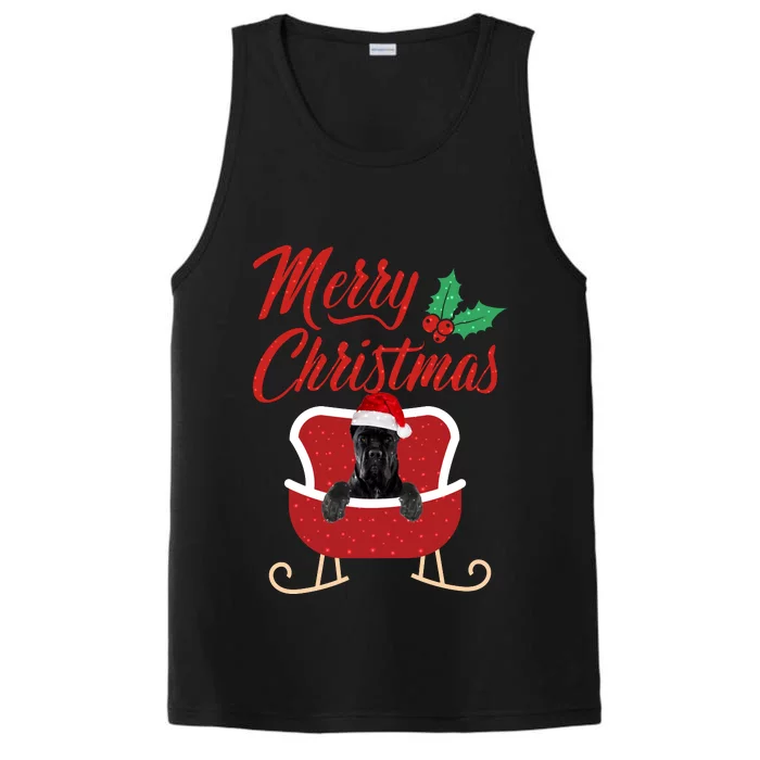 Canecorso Dog Merry Christmas Design For The Holiday Season! Performance Tank