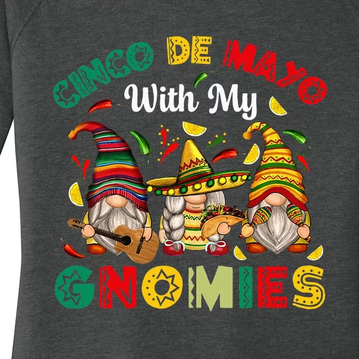 Cinco De Mayo With My Gnomies Mexican Fiesta Women's Perfect Tri Tunic Long Sleeve Shirt