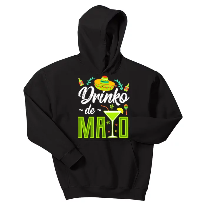 Cinco De Mayo Drinko De Mayo Fiesta Mexican Kids Hoodie