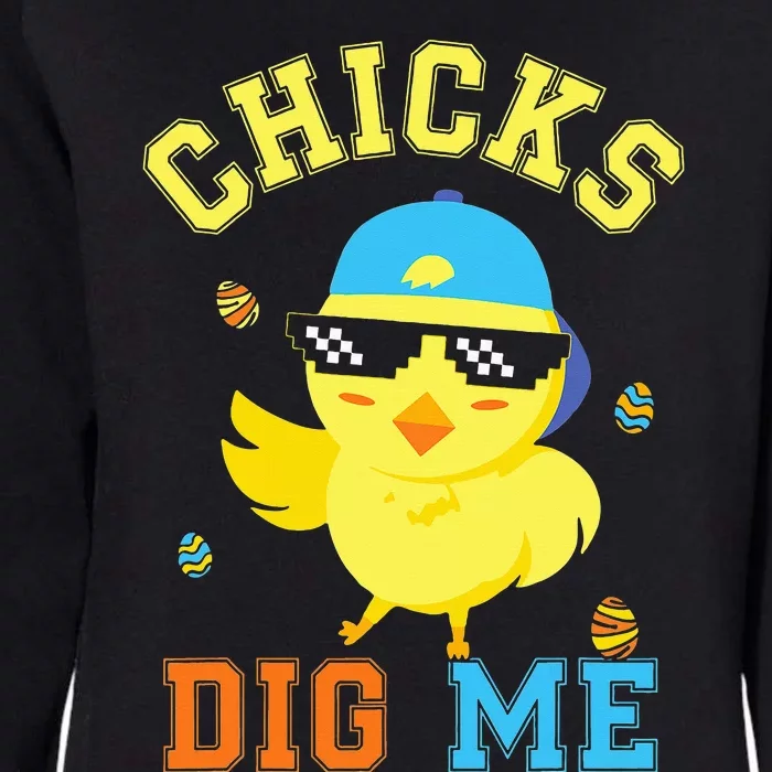 Chicks Dig Me Happy Easter Egg Hunt Womens California Wash Sweatshirt