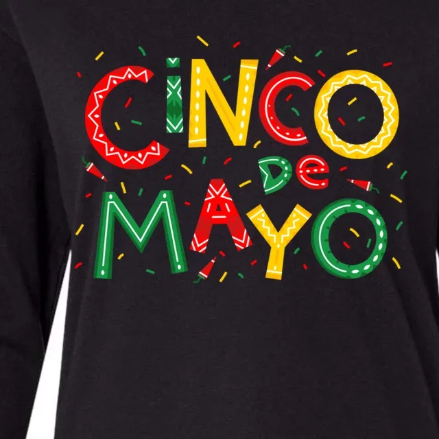 Cinco De Mayo Chili Pepper Celebration Womens Cotton Relaxed Long Sleeve T-Shirt