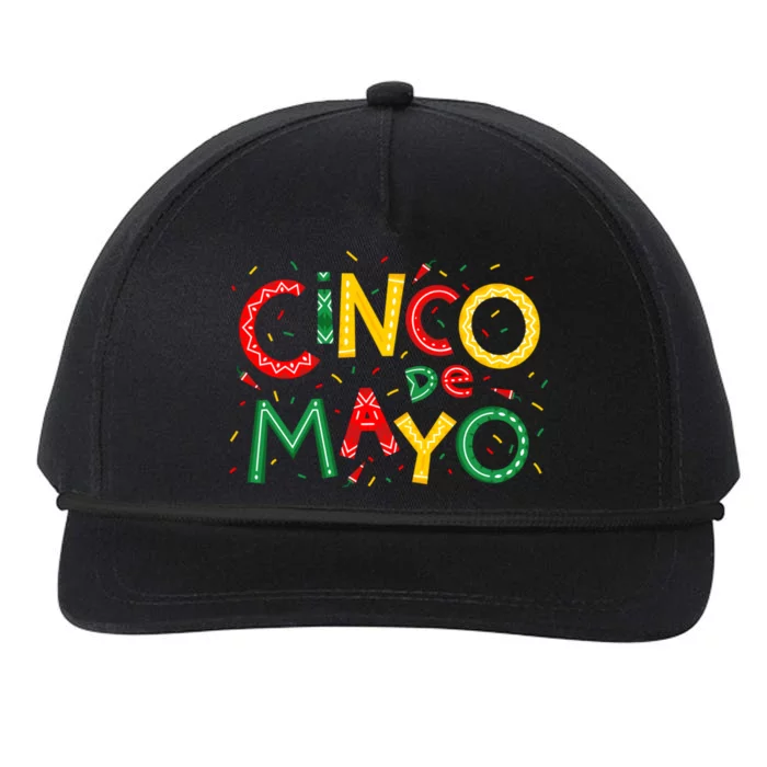 Cinco De Mayo Chili Pepper Celebration Snapback Five-Panel Rope Hat