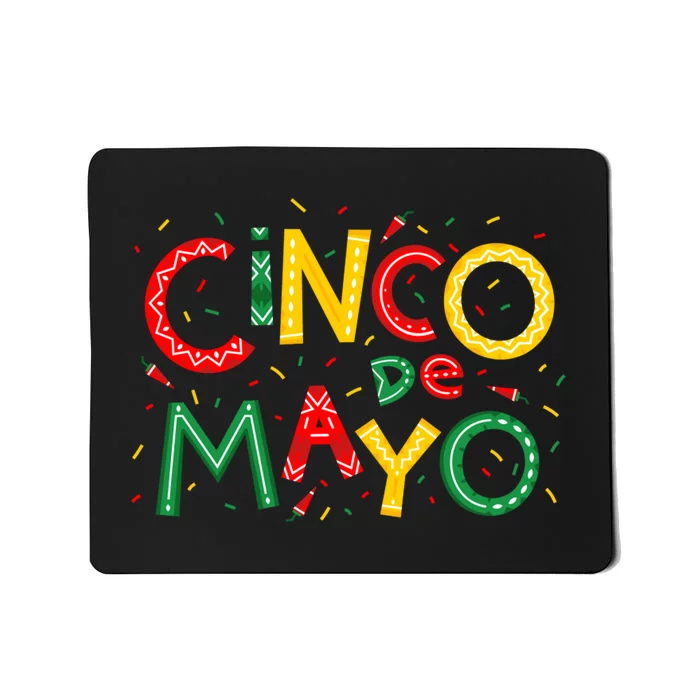 Cinco De Mayo Chili Pepper Celebration Mousepad