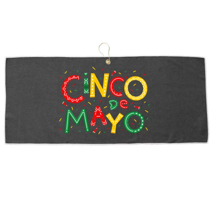 Cinco De Mayo Chili Pepper Celebration Large Microfiber Waffle Golf Towel