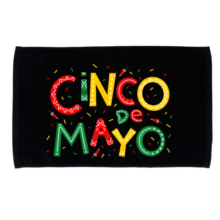 Cinco De Mayo Chili Pepper Celebration Microfiber Hand Towel