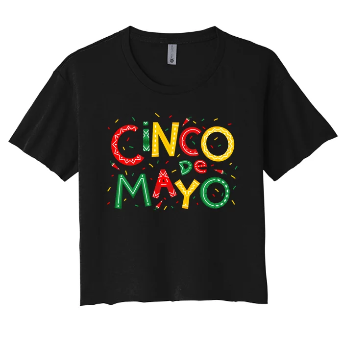 Cinco De Mayo Chili Pepper Celebration Women's Crop Top Tee