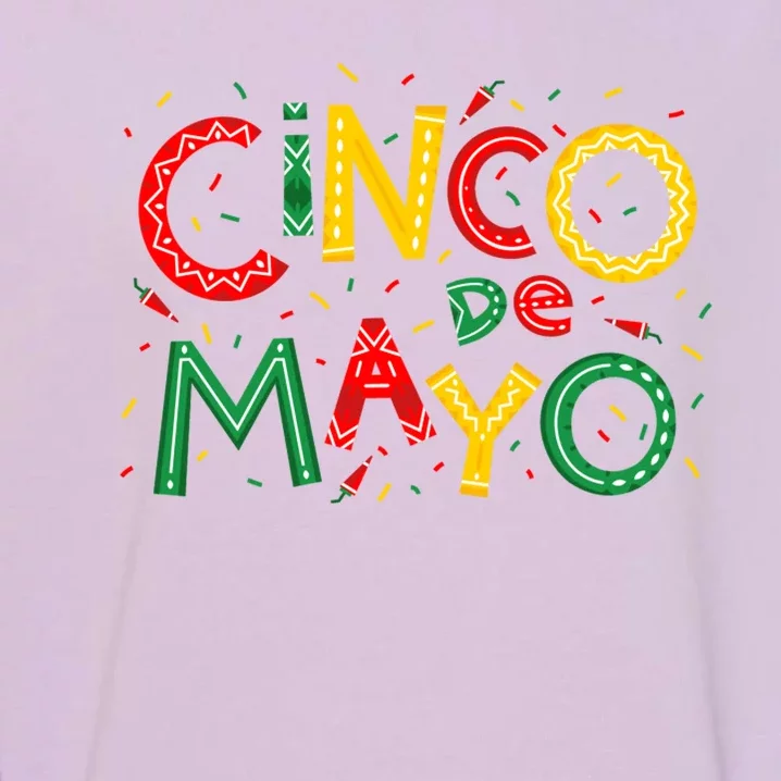 Cinco De Mayo Chili Pepper Celebration Garment-Dyed Sweatshirt