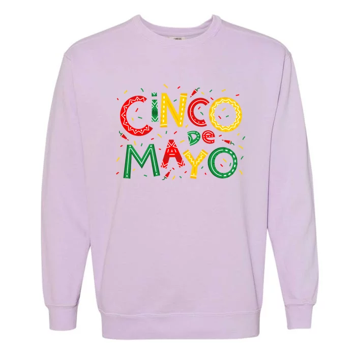 Cinco De Mayo Chili Pepper Celebration Garment-Dyed Sweatshirt